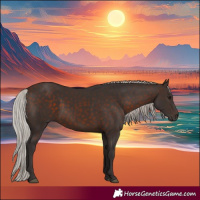 Horse Color:White Spotted Silver Brown