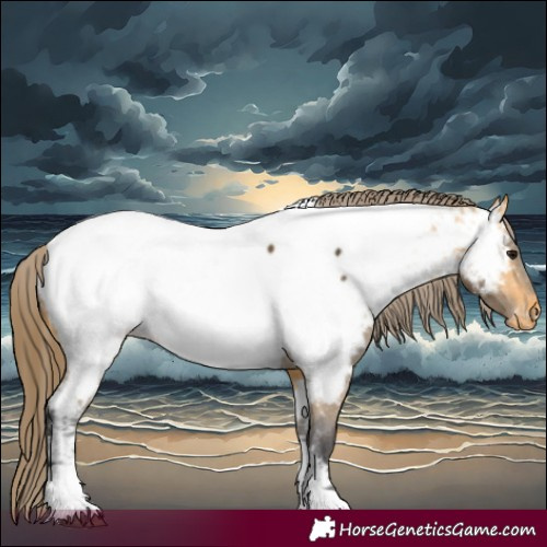 Horse Color:Buckskin Tobiano Near Fewspot
