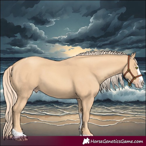 Horse Color:Gold Champagne Splash Tobiano 