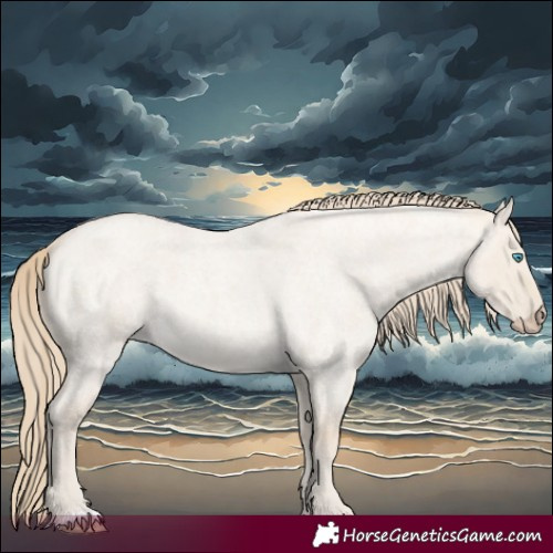 Horse Color:Smoky Creme Roan Dun 