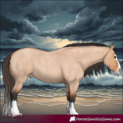 Horse Color:Bay Roan Dun Splash 