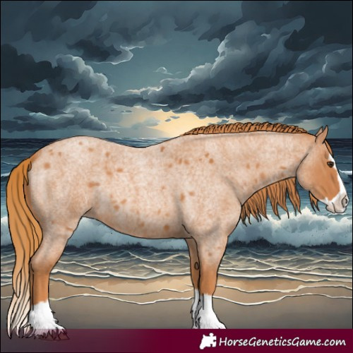 Horse Color:Red Roan Splash 