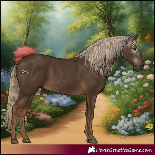 Horse Color:Gray Chocolate Palomino 