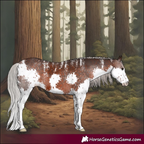 Horse Color:Powder White Silver Brown Splash 