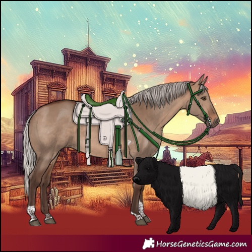 Horse Color:Silver Brown Dun Tobiano 