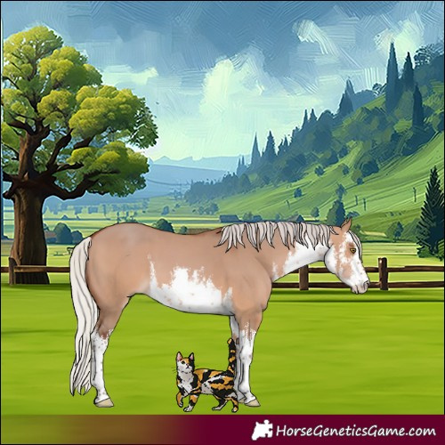 Horse Color:White Spotted Silver Bay Dun 