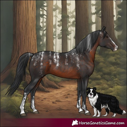 Horse Color:Powder White Brown 