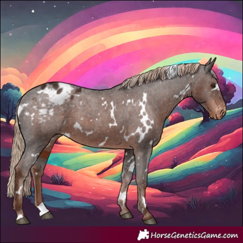 Horse Color:White Spotted Liver Chestnut Appaloosa Rabicano 