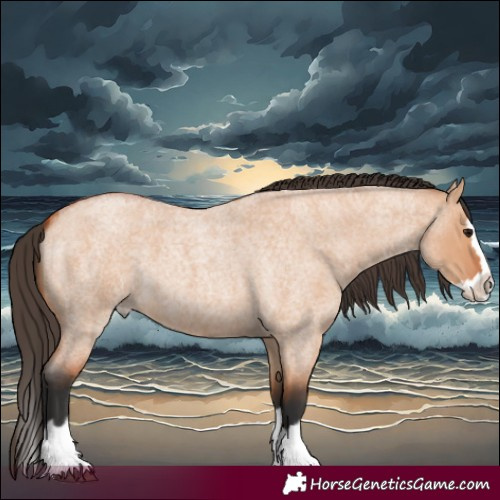 Horse Color:Bay Roan Dun Splash 
