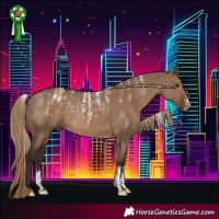 Horse Color:Powder White Liver Red Dun Rabicano 