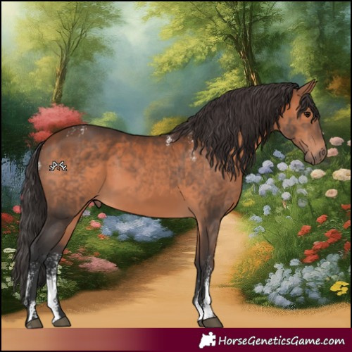 Horse Color:Powder White Bay 