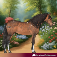 Horse Color:Powder White Bay 