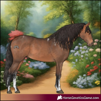 Horse Color:Powder White Bay 