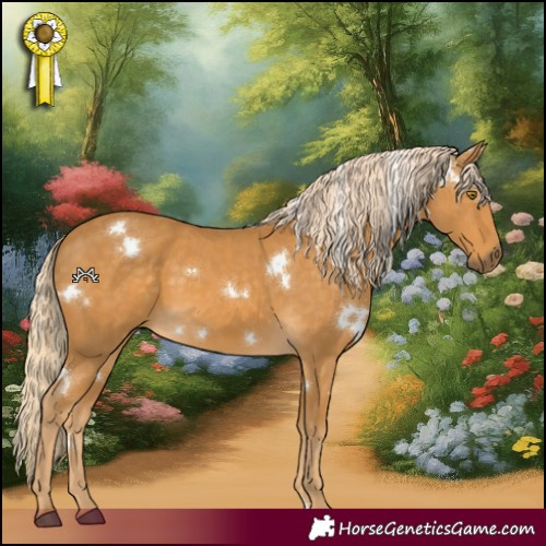 Horse Color:White Spotted Palomino Rabicano 