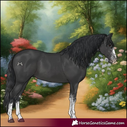 Horse Color:White Spotted Black 