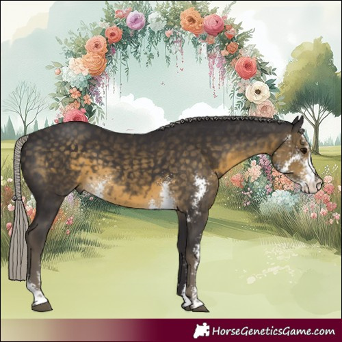 Horse Color:Silver Smoky Black Sabino 