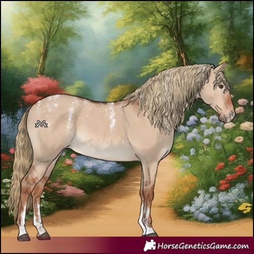 Horse Color:Powder White Red Dun 