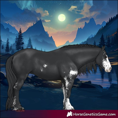Horse Color:Black Sabino 