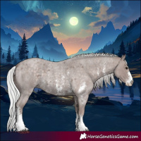 Horse Color:Platinum Silver Blue Roan Sabino