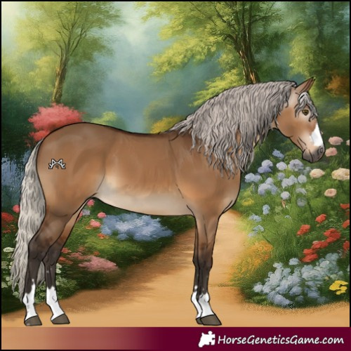 Horse Color:Gray Silver Bay Dun 