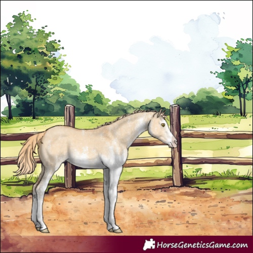 Horse Color:White Spotted Palomino Dun 