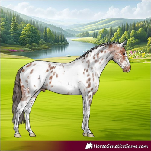 Horse Color:White Spotted Bay Tobiano Frame Appaloosa 