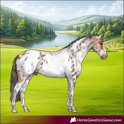 Horse Color:White Spotted Bay Tobiano Frame Appaloosa 