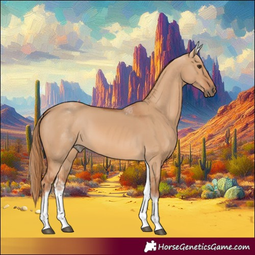 Horse Color:White Spotted Red Dun Rabicano 
