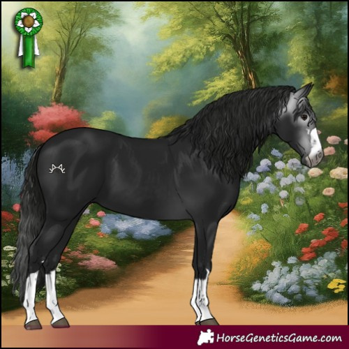 Horse Color:Gray Black 