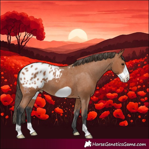 Horse Color:Bay Frame Appaloosa 