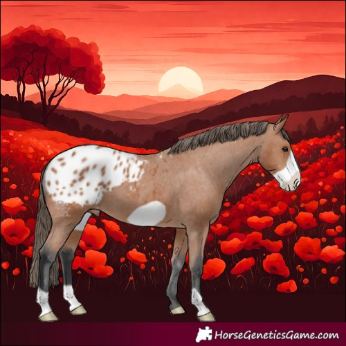 Horse Color:Bay Frame Appaloosa 