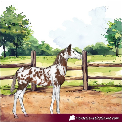 Horse Color:White Spotted Liver Chestnut Sabino Splash Appaloosa 