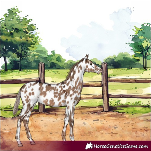 Horse Color:White Spotted Liver Red Dun Appaloosa 