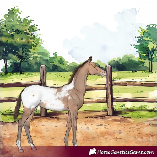 Horse Color:Amber Champagne Near Fewspot 