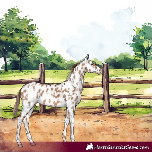 Horse Color:White Spotted Red Dun Appaloosa 
