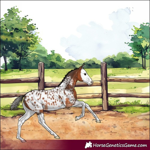 Horse Color:White Spotted Bay Splash Appaloosa 