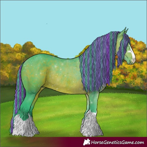 Horse Color:Painted Watercolor Brown Rabicano 