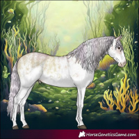 Horse Color:Watercolor White Spotted Silver Brown Dun