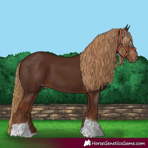 Horse Color:Gray Chestnut Tobiano Varnish