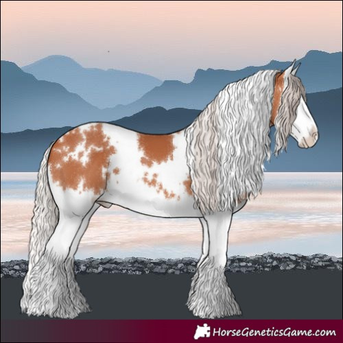 Horse Color:White Spotted Chocolate Silver Bay Splash 