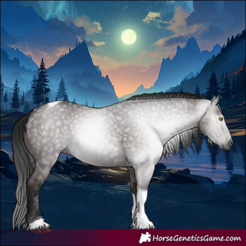 Horse Color:Gray Platinum Brown Dun Tobiano Rabicano 