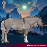 Horse Color:Platinum Chocolate Palomino Dun Tobiano Rabicano
