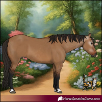Horse Color:Gray Bay Dun 