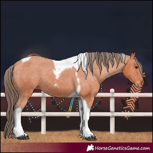 Horse Color:Bay Tobiano Varnish 