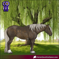 Horse Color:Silver Buckskin Tobiano 