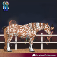 Horse Color:Chestnut Tobiano Snowflake Varnish