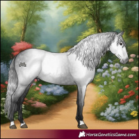 Horse Color:Gray Black 
