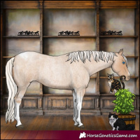 Horse Color:Silver Blue Roan Pearl Tobiano Frame