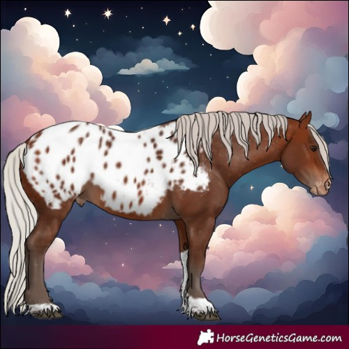 Horse Color:Silver Bay Tobiano Blanket