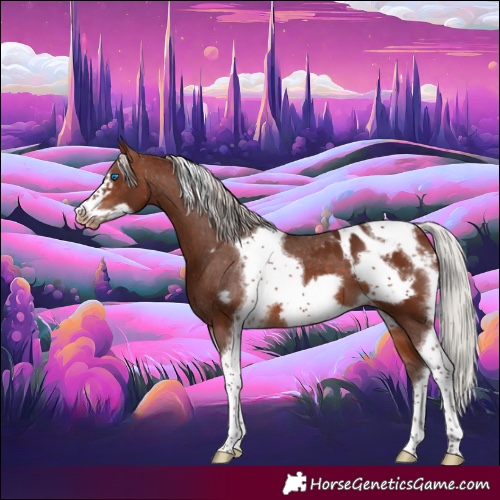 Horse Color:Silver Bay Tobiano Frame Blanket
